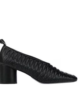 Jil Sander block heel loafers